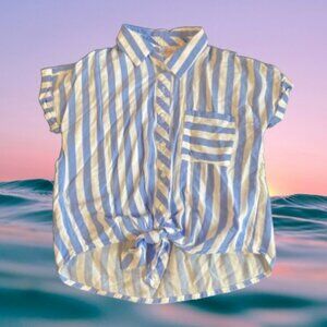 Wonder Nation Stripe Collar Top